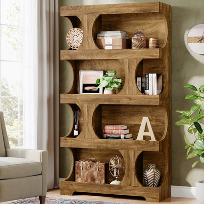 4-Tier Wood Decorative Display & Storage Shelves