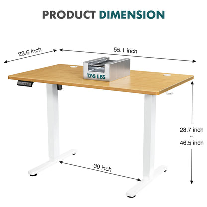 Ergonomic Electric Standing Desk, Height Adjustable