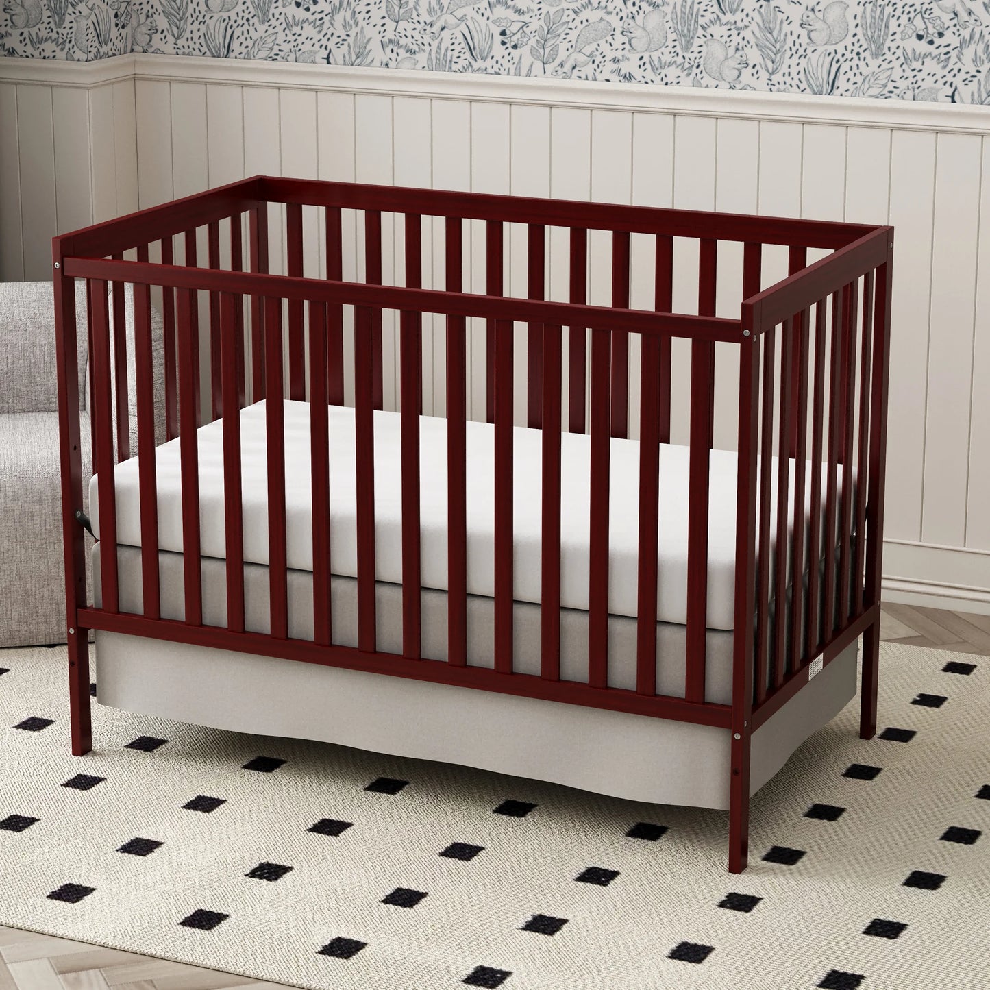 Nursery Crib Converts to Toddler Bed Daybed and Full Size Bed