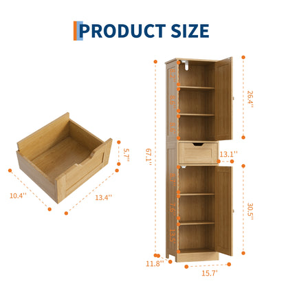 Space-Saving Slim Bathroom Storage Cabinet