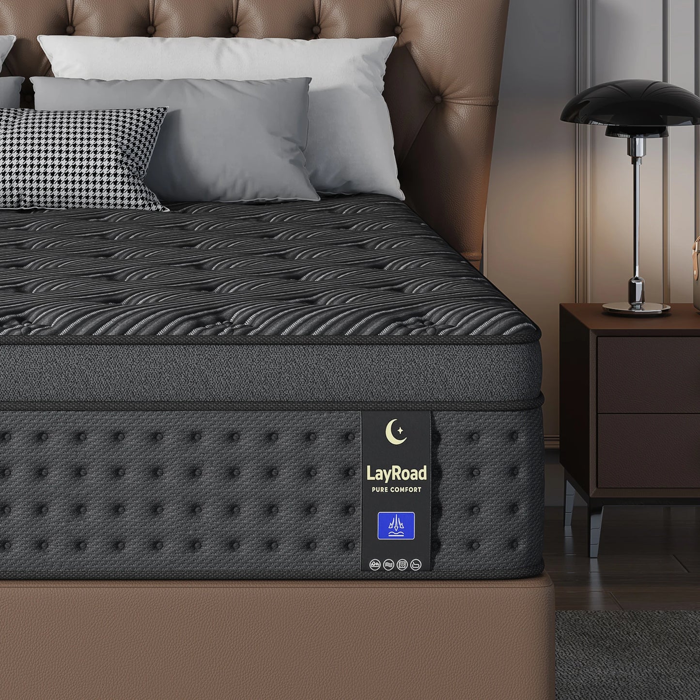 12/14 Inch Memory Foam Spring Mattress, Medium Firmness