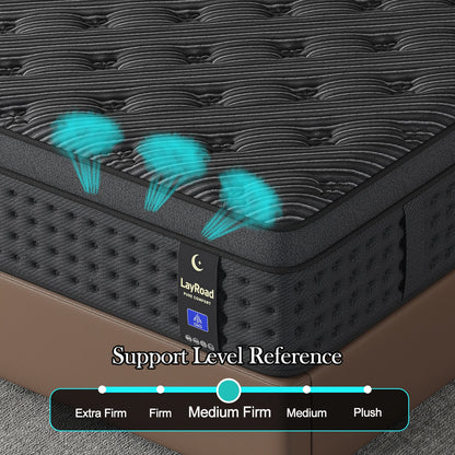 12/14 Inch Memory Foam Spring Mattress, Medium Firmness