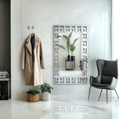 Rectangle Silver Venetian Art Mirror