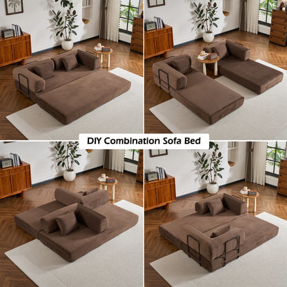 Oversized Corduroy Futon Floor Couch for Small Spaces