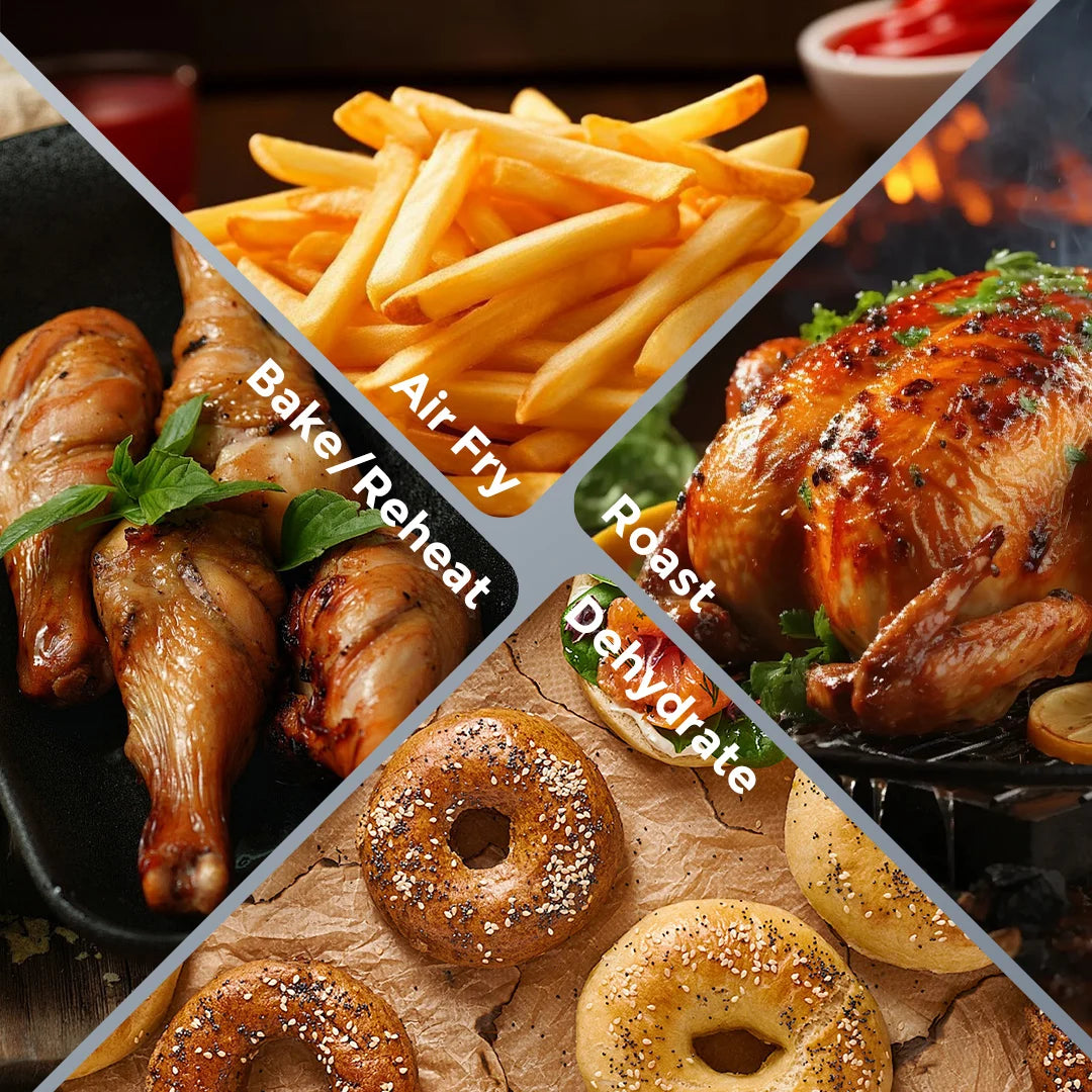 6 Qt 8-in-1 Air Fryer with Premium Ceramic Coating