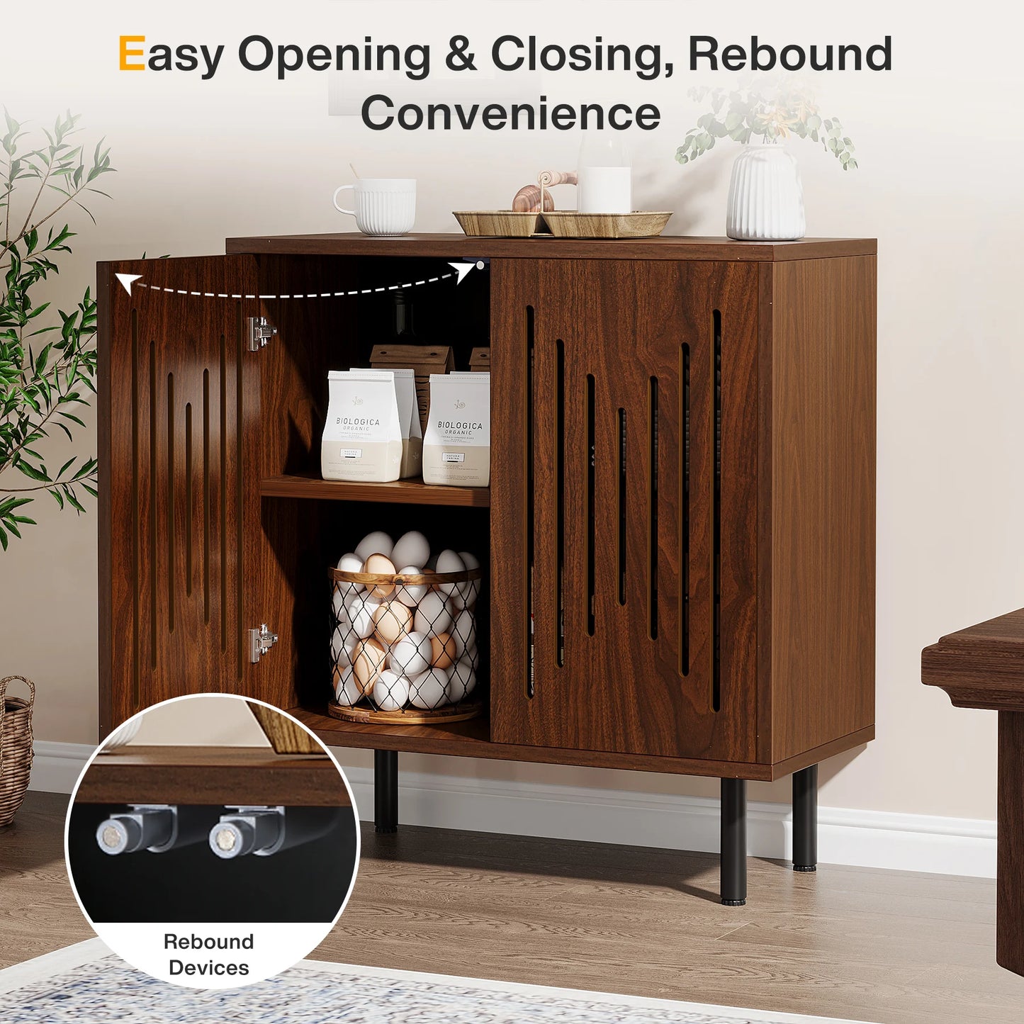 59" Farmhouse Buffet Sideboard Cabinet with Doors