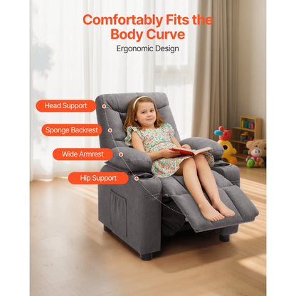 Kids/ Toddler Recliner with Cup Holders