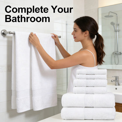 20/16/10pcs Cotton Soft Bath Towel Set for Bathroom