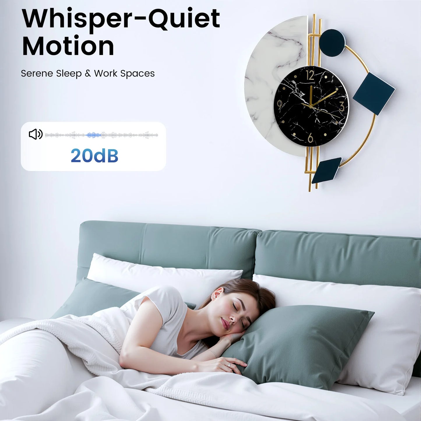 22 inch Marble Nordic Style Creative Luxury Wall Clock