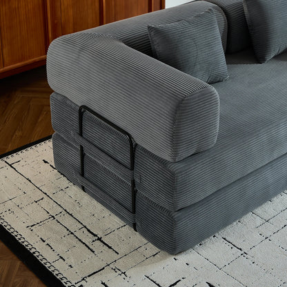 Oversized Corduroy Futon Floor Couch for Small Spaces