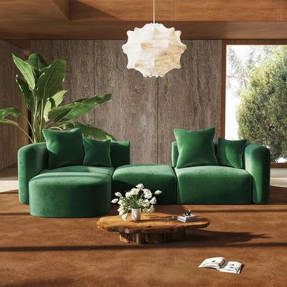 116" Modular Sectional Couches with Ottoman
