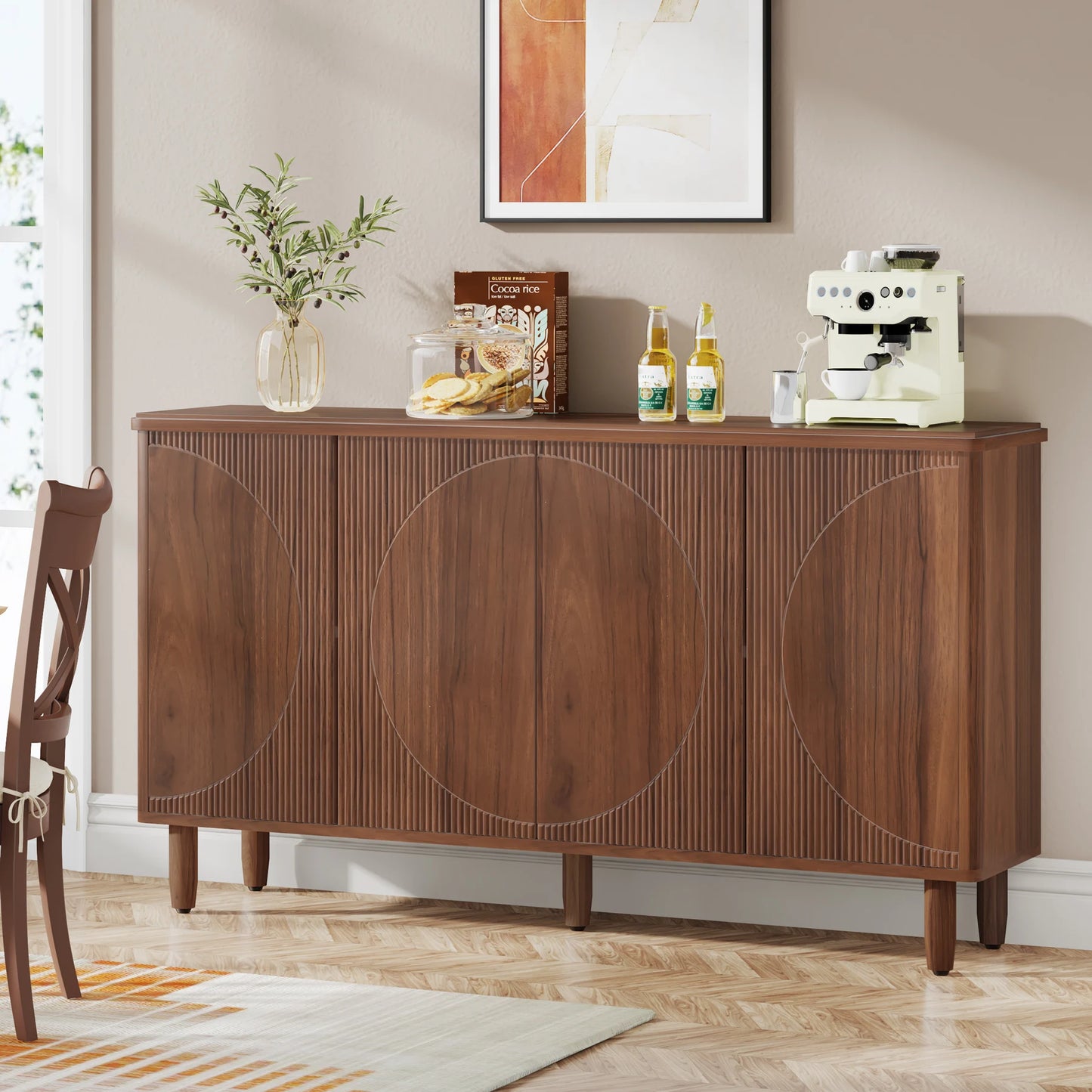 Modern Storage Cabinet Sideboard Buffet Table with Doors