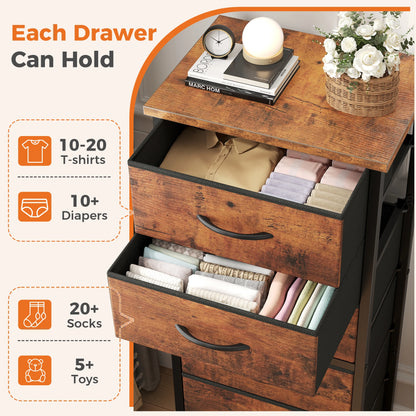 Narrow Storage Tower with Wood Top and Metal Frame