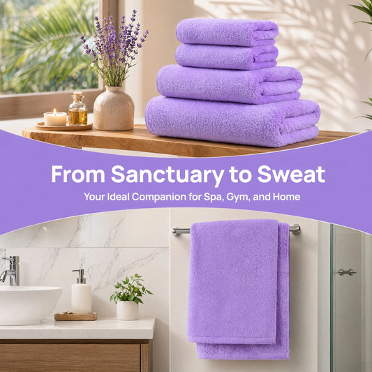 18-Piece Coral Fleece Bath Towel Set, Ultra Soft & Quick-Dry
