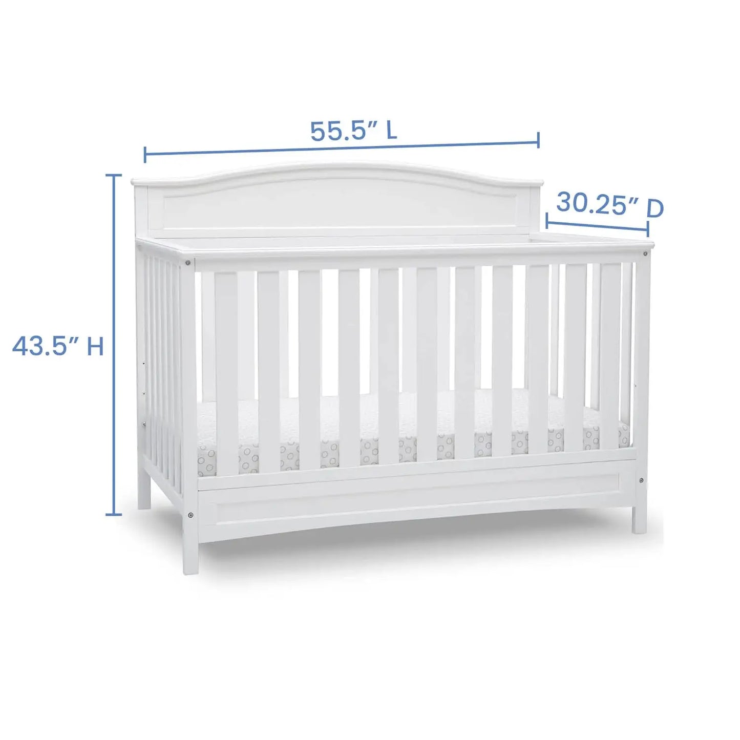 4-in-1 Convertible Baby Crib with Greenguard Gold Certification