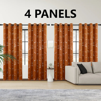 4PCS Blackout Curtains are Thermal Insulated