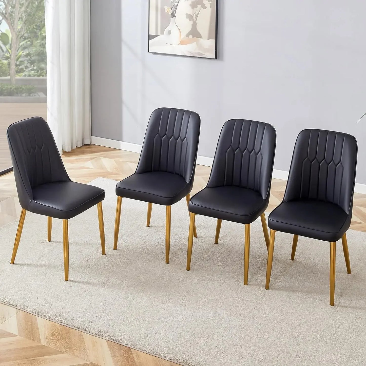 Set of 4, Leather Dining/Kitchen Chairs
