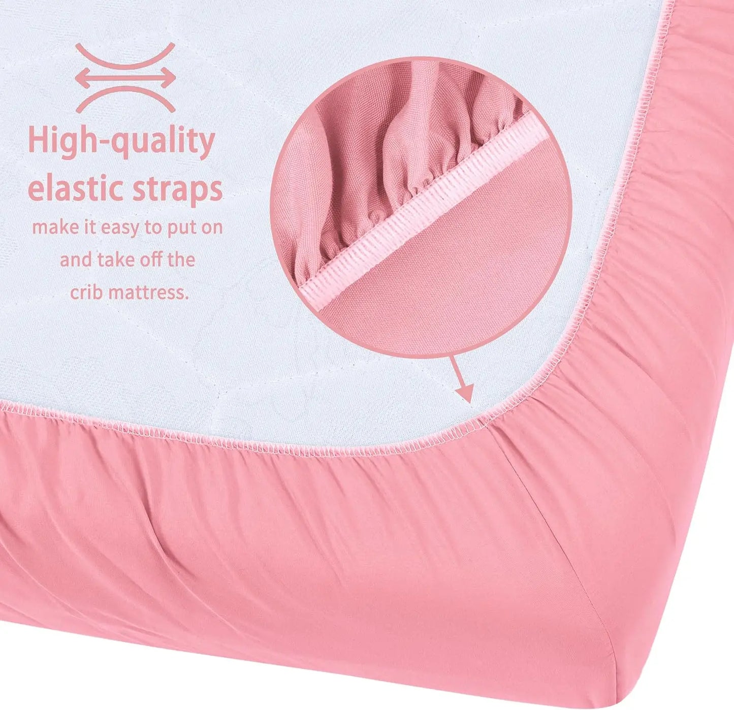 2-Pack Soft Microfiber Fitted Crib Sheets