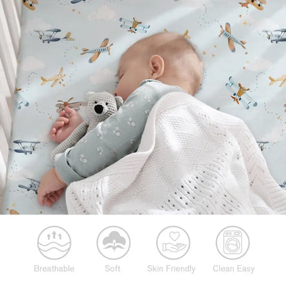 2-Pack Super Soft Baby Bedding for Crib or Toddler Mattress