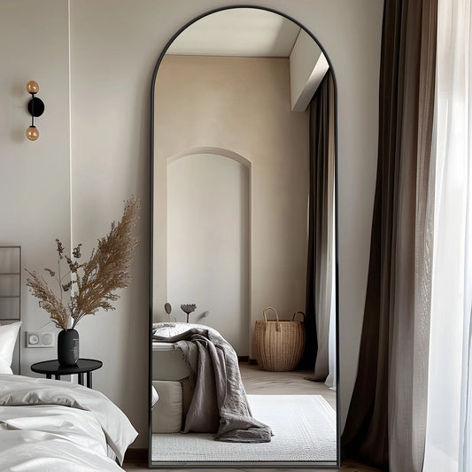 58"x19" Rectangular Full Body Mirror with Stand