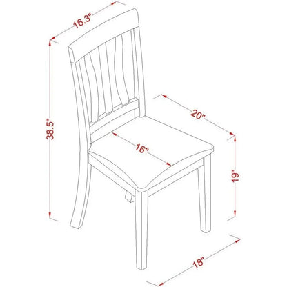 5-Pcs Dining Room Furniture Set with Upholstered Chairs