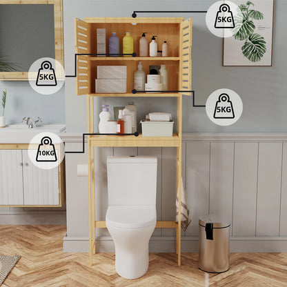 Bamboo Over-the-Toilet Bathroom Storage Cabinet