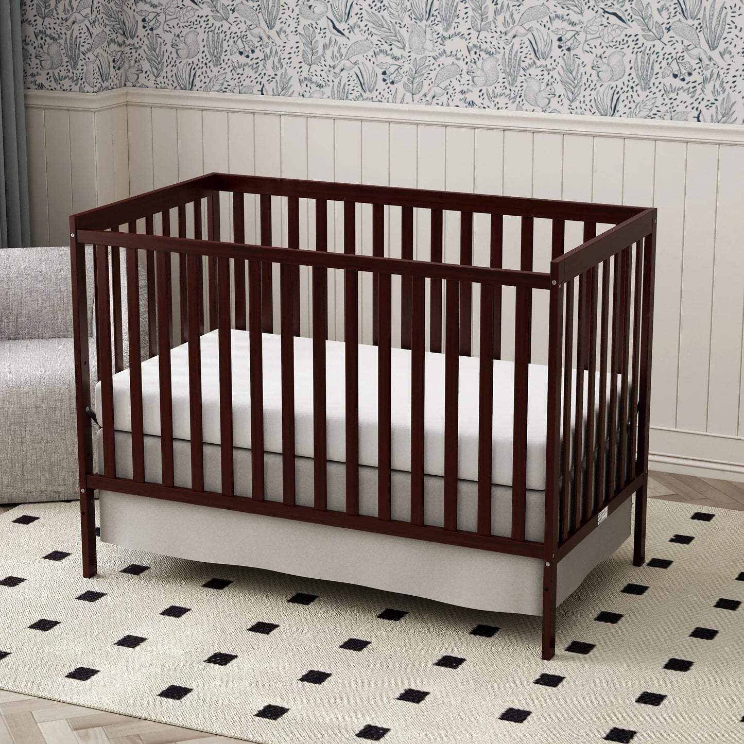 Nursery Crib Converts to Toddler Bed Daybed and Full Size Bed