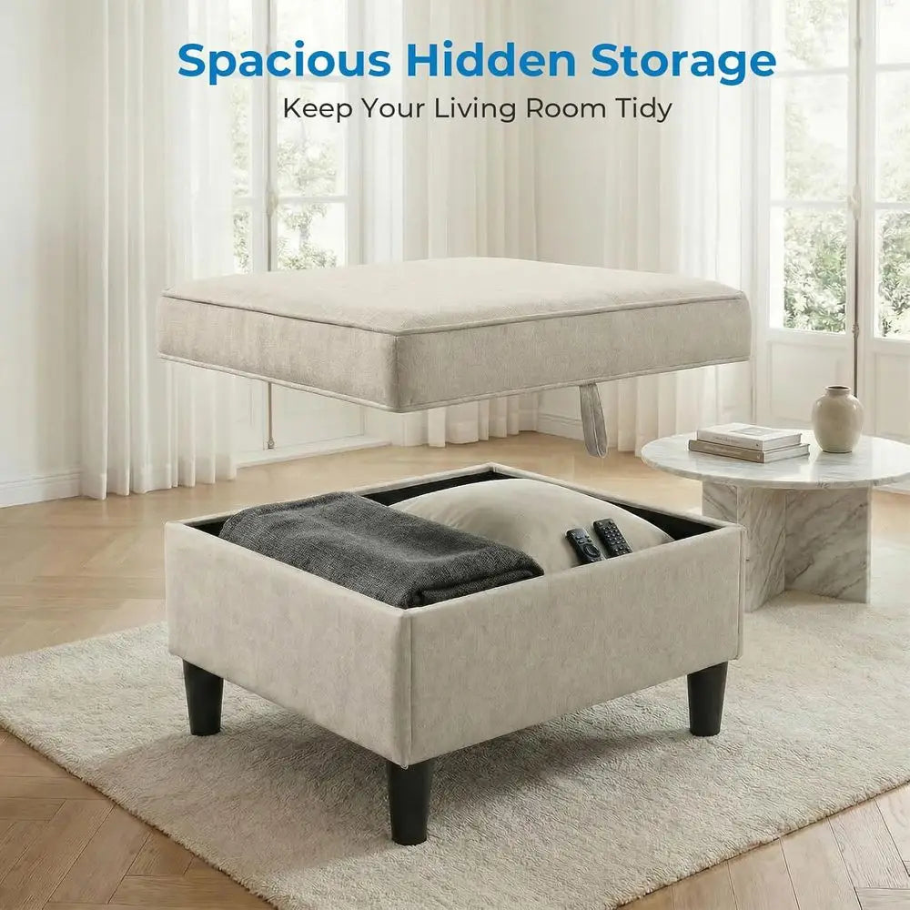 3 Pieces Sofa Couch and Chair Set with Ottoman