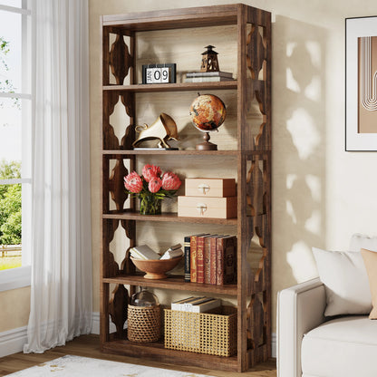 6-Tier 5 Shelf Display Storage Bookshelf