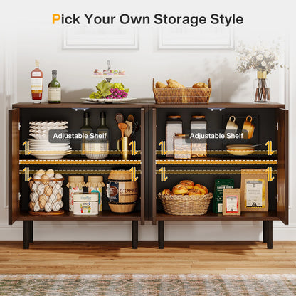 59" Farmhouse Buffet Sideboard Cabinet with Doors