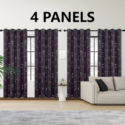 4PCS Blackout Curtains are Thermal Insulated