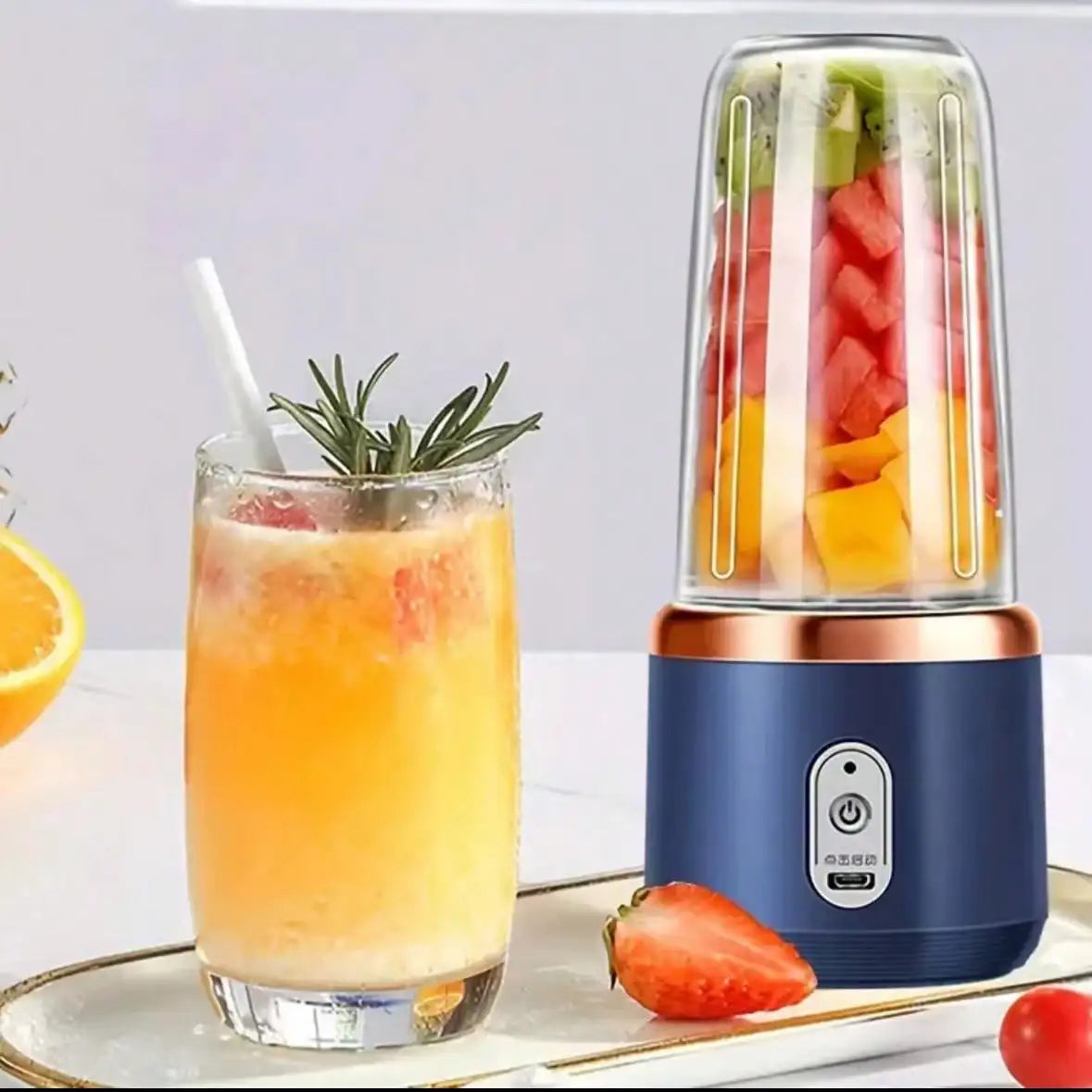 Compact Personal Smoothie Blender with Travel Cup