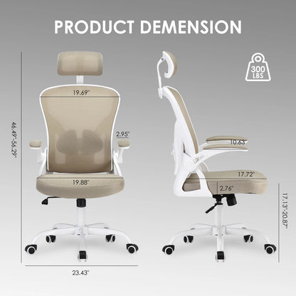 Ergonomic Home Office Desk Chair with Headrest & High Back