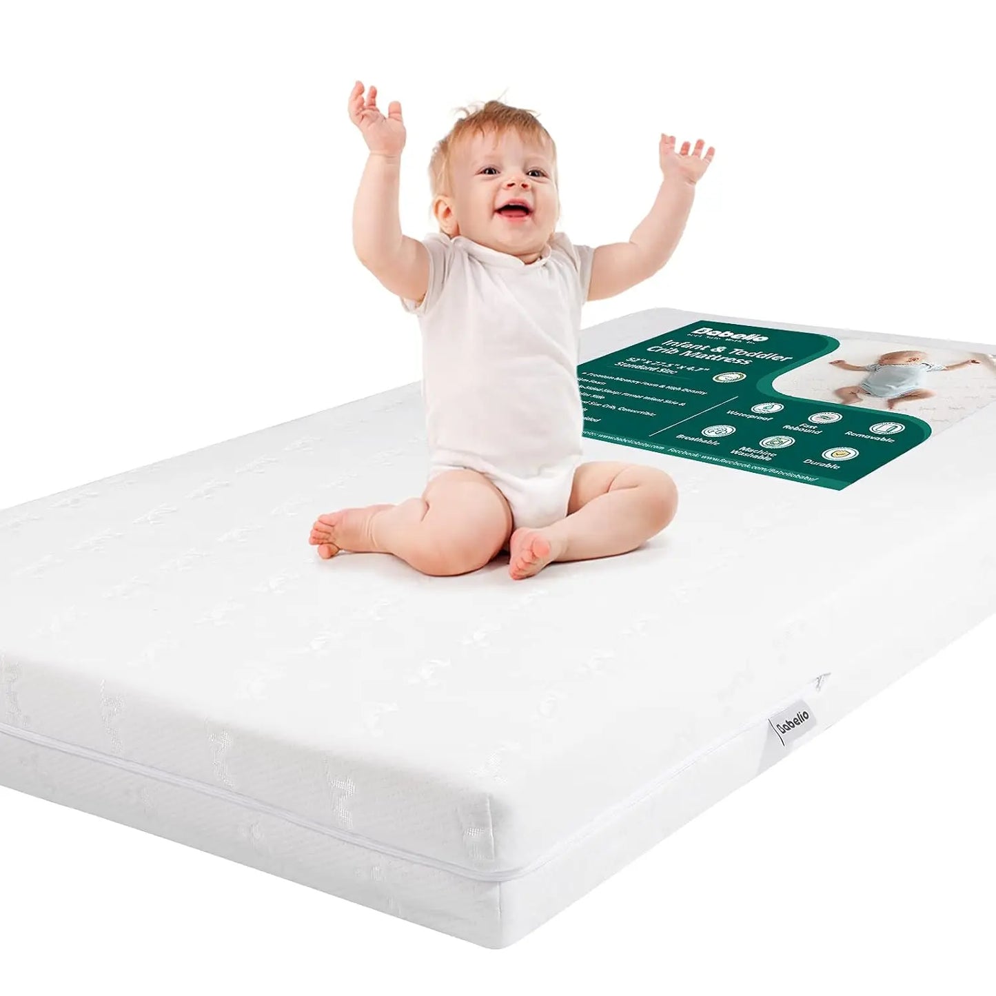 Dual Sided Crib Mattress with Breathable Memory Foam