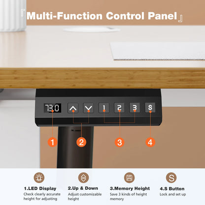 40 x 24 Inch Electric Sit Stand Computer Desk w/ Adjustable Height