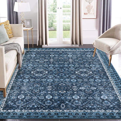 Vintage Rug is Machine Washable, Non-Slip & Stain Resistant
