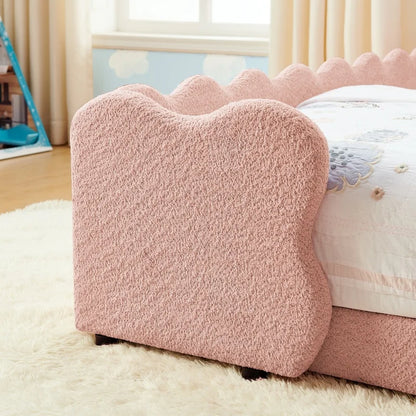 Cute Dinosaur-Shaped Wooden Kids Bed with Safety Guardrail