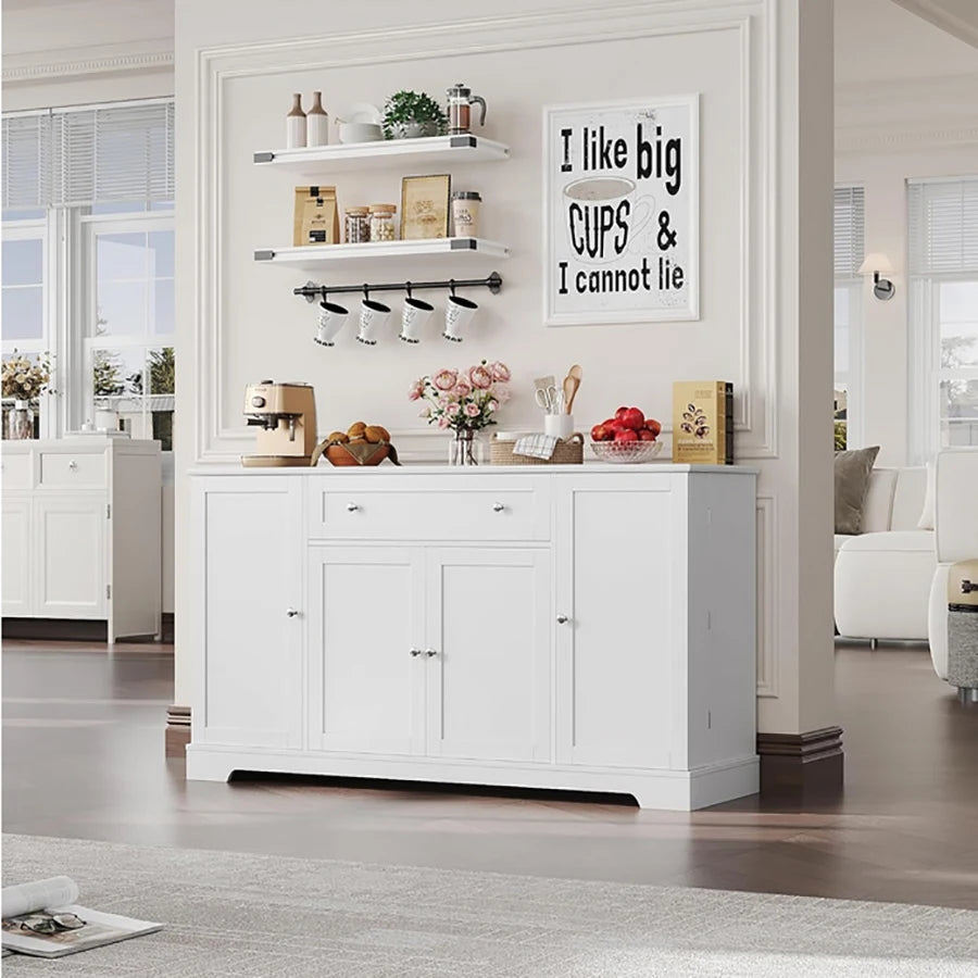 Modern Wood Sideboard/Buffet Cabinet with Drawer & Doors