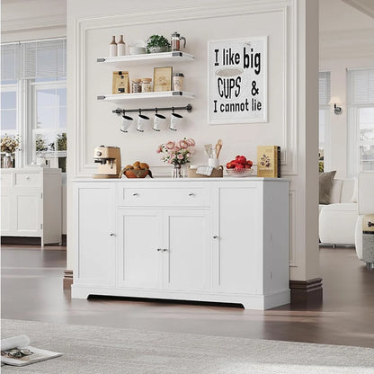 Modern Wood Sideboard/Buffet Cabinet with Drawer & Doors