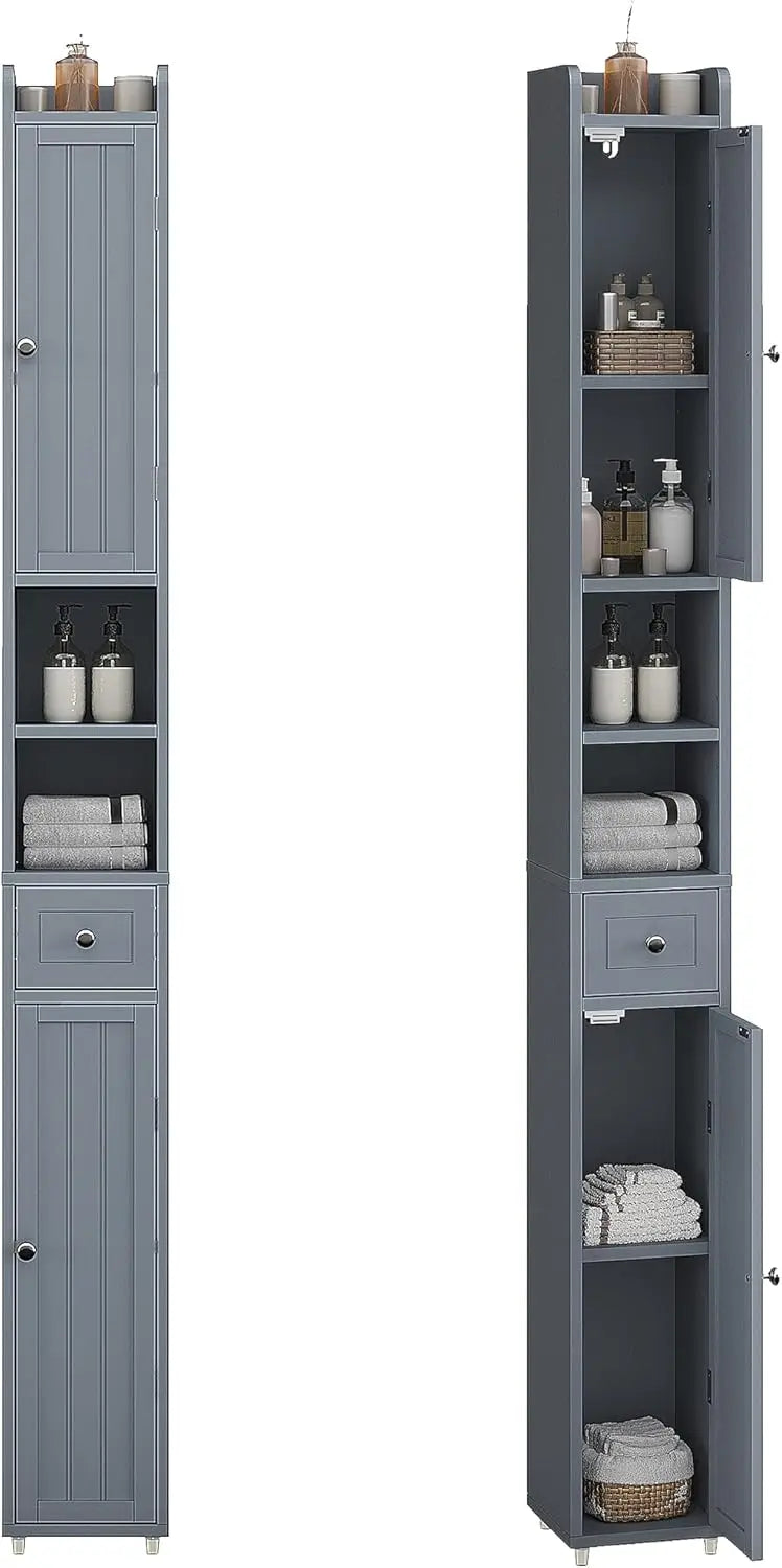 Narrow Bathroom Storage Cabinet with Adjustable Shelves