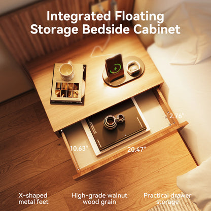 Luxury King Size Bed with Integrated Nightstands & Reading Lamps
