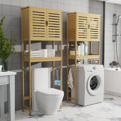 Bamboo Over-the-Toilet Bathroom Storage Cabinet