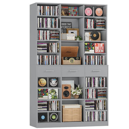 47" Wide Bookshelf with 3 Storage Drawers