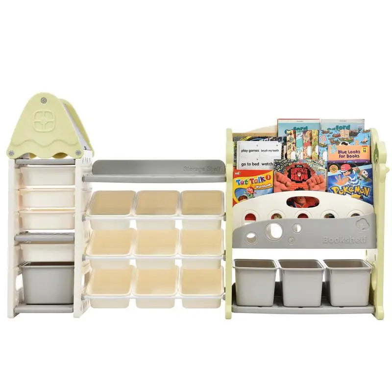 Multi-functional Toy Storage Organizer with 17 Bins and 5 Shelves