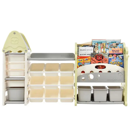 Multi-functional Toy Storage Organizer with 17 Bins and 5 Shelves