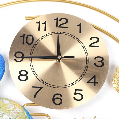 Metal Peacock Shaped, Silent Wall Clock