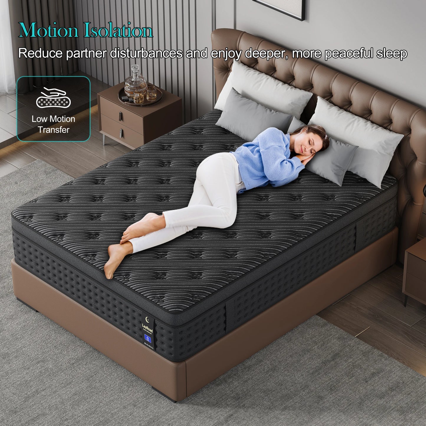 12/14 Inch Memory Foam Spring Mattress, Medium Firmness