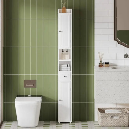 Narrow Bathroom Storage Cabinet with Adjustable Shelves