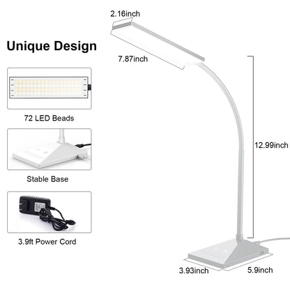 Flexible Touch Sensor LED Reading Dimmable Desk Lamp