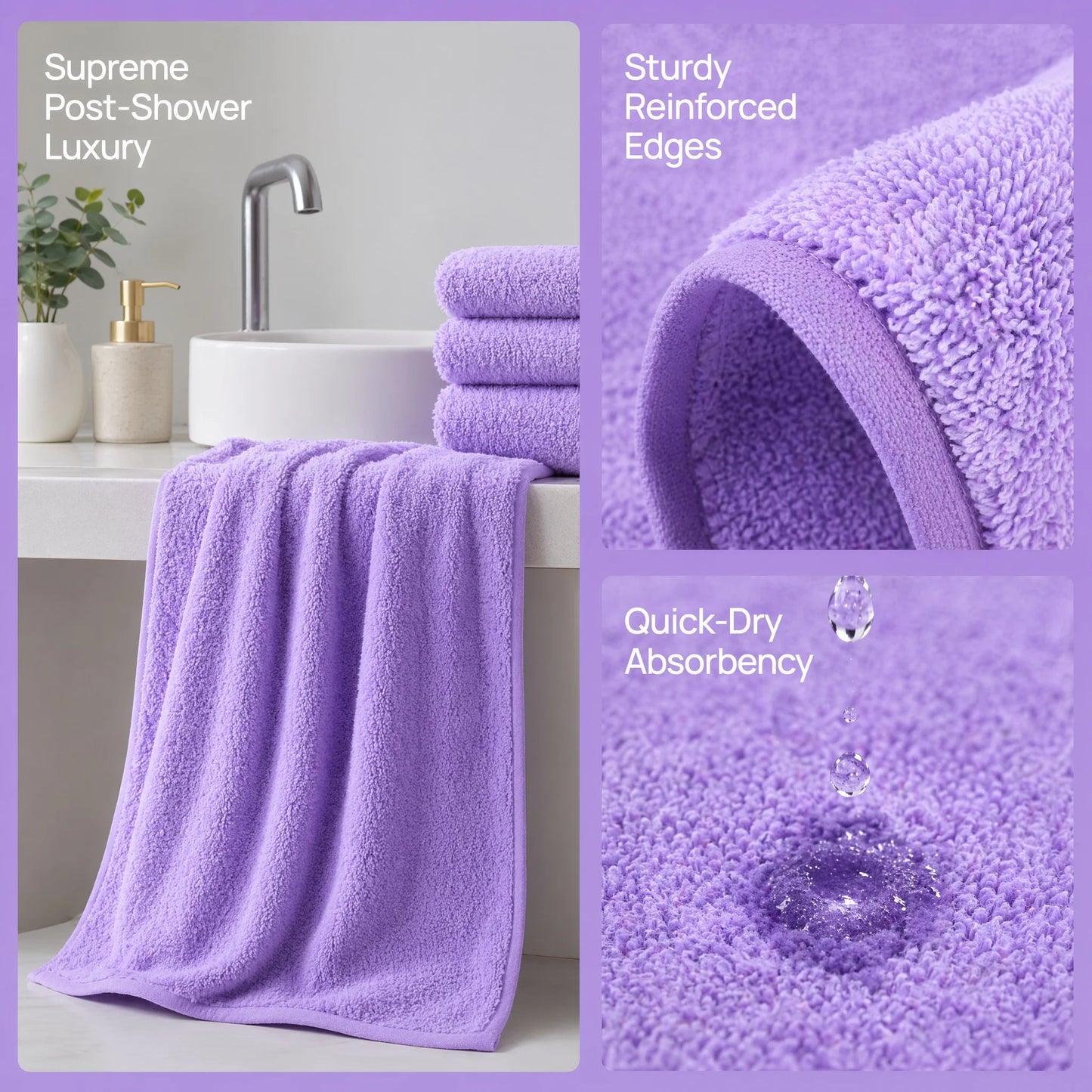 18-Piece Coral Fleece Bath Towel Set, Ultra Soft & Quick-Dry